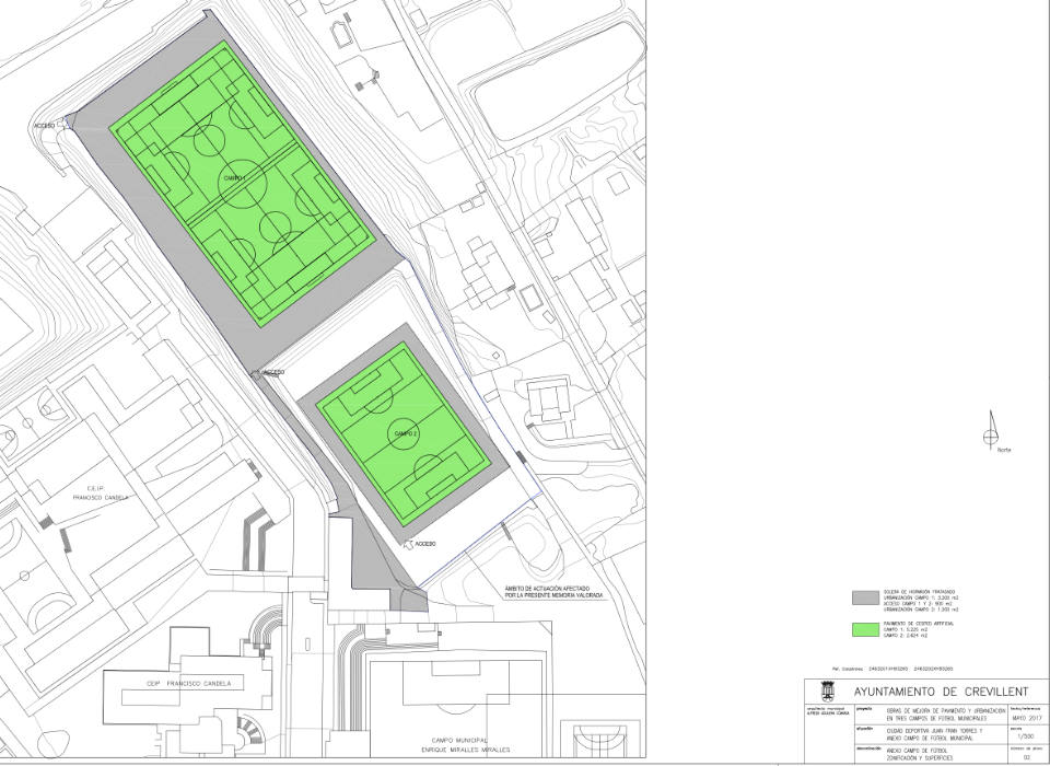 Patologías Campo Cesped Artificial en Instalación Municipal Ciudad Deportiva Norte- Crevillent