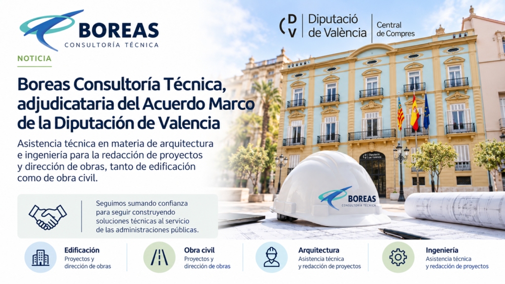Imagen corporativa de Boreas Consultoría Técnica como adjudicataria del Acuerdo Marco de la Diputación de Valencia